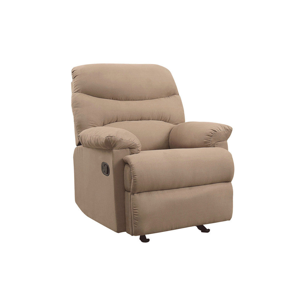 ACME 00634 Arcadia Glider Recliner, Light Brown Microfiber