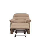 ACME 00634 Arcadia Glider Recliner, Light Brown Microfiber