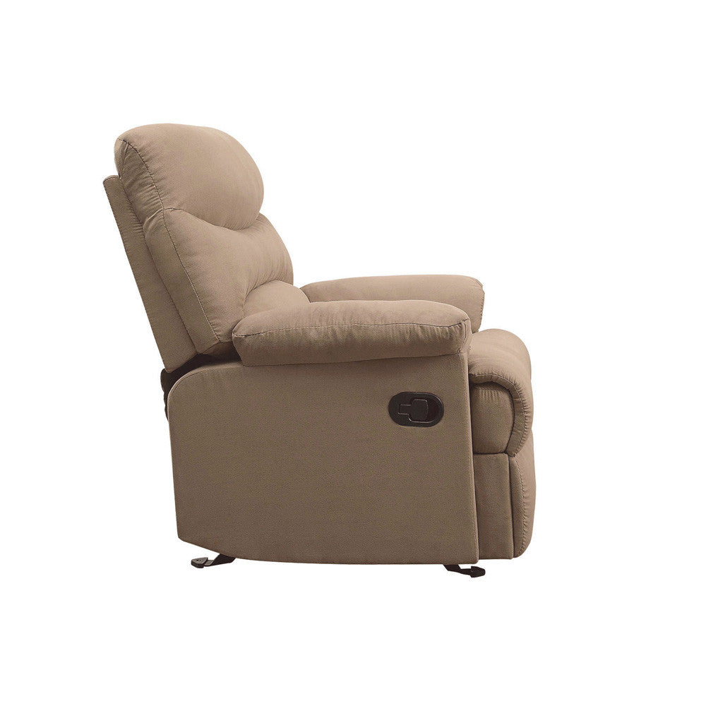 ACME 00627 Arcadia Recliner, Light Brown Microfiber
