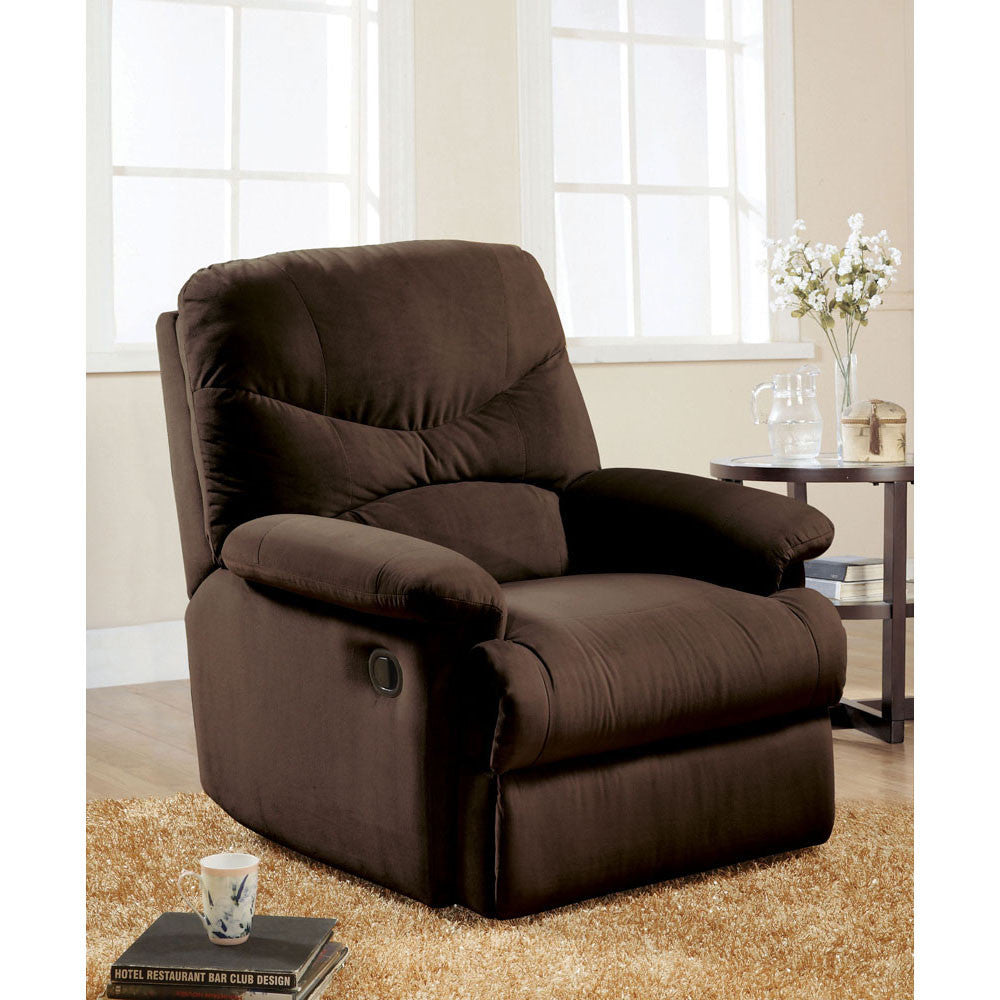 ACME 00635 Arcadia Glider Recliner, Chocolate Microfiber