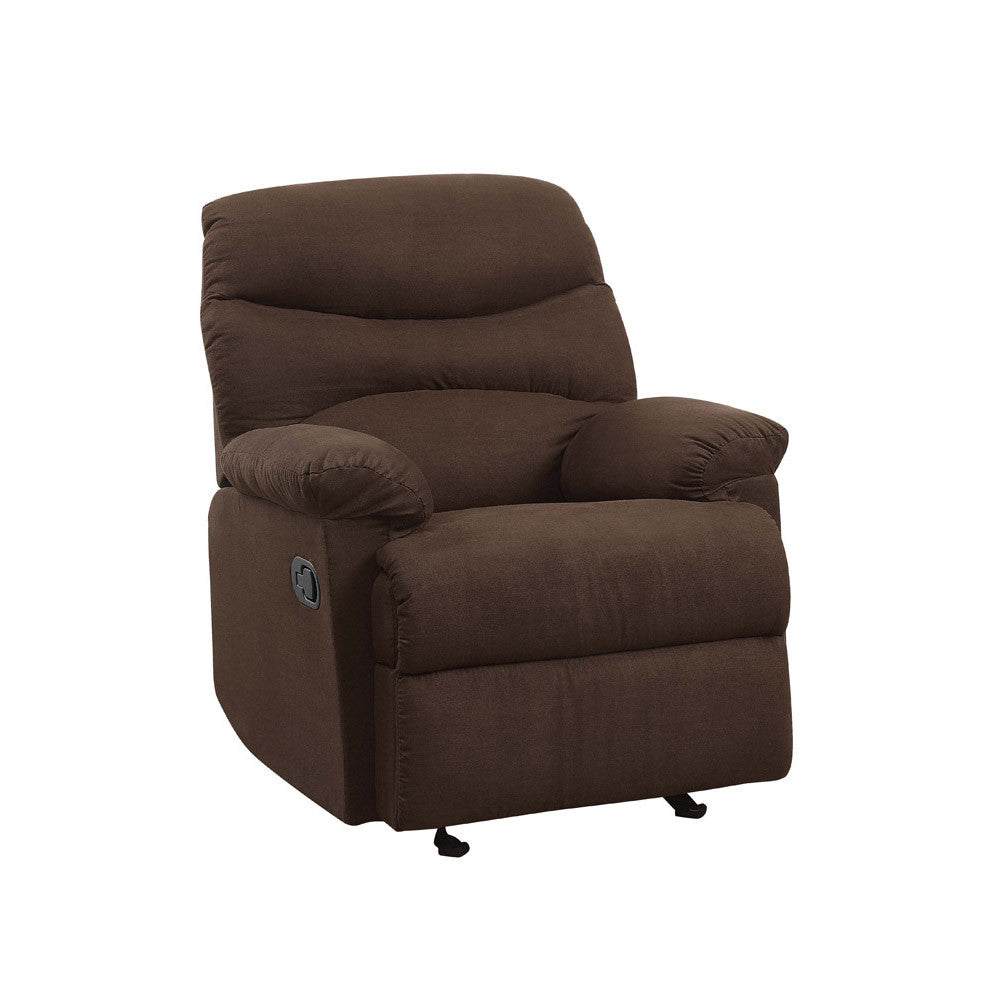ACME 00635 Arcadia Glider Recliner, Chocolate Microfiber