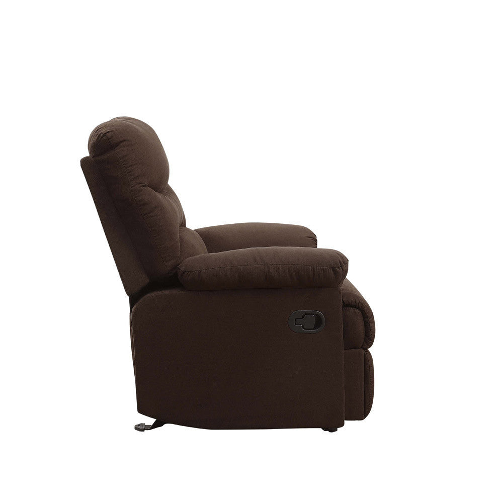 ACME 00635 Arcadia Glider Recliner, Chocolate Microfiber