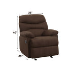ACME 00632W Arcadia Chocolate MFB Recliner  11
