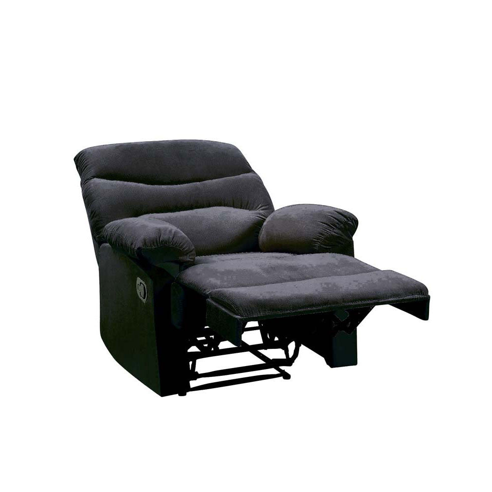 ACME 00701 Arcadia Recliner, Black Fabric