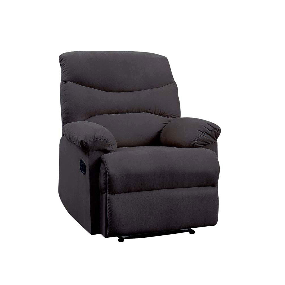 ACME 00701 Arcadia Recliner, Black Fabric