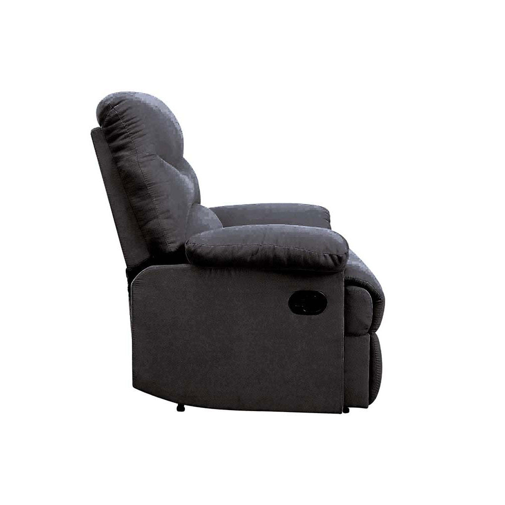 ACME 00701 Arcadia Recliner, Black Fabric
