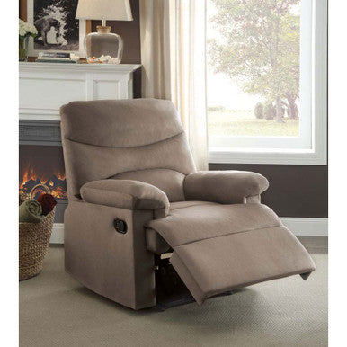 ACME 00703 Arcadia Recliner, Light Brown Fabric