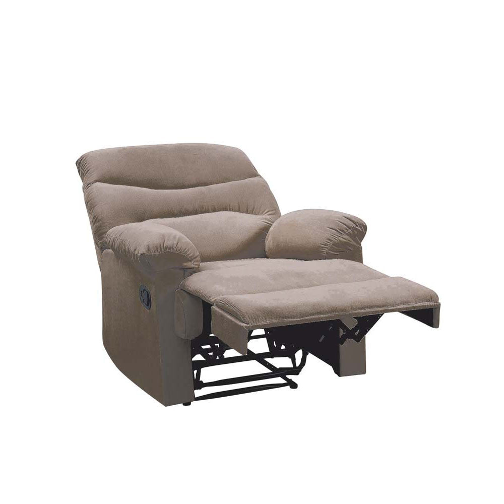 ACME 00703 Arcadia Recliner, Light Brown Fabric