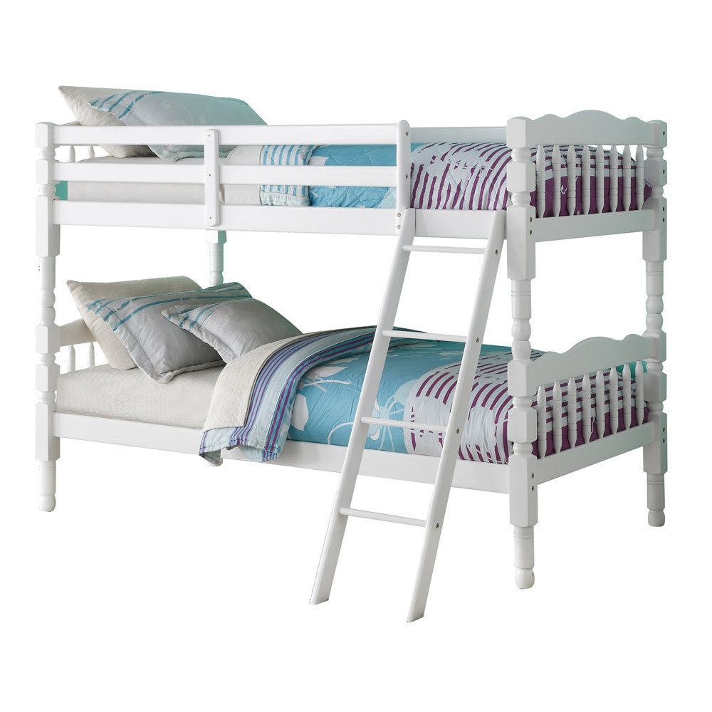 ACME 02298-1 Homestead Twin Bunk Bed, White (1Set/2Ctn)