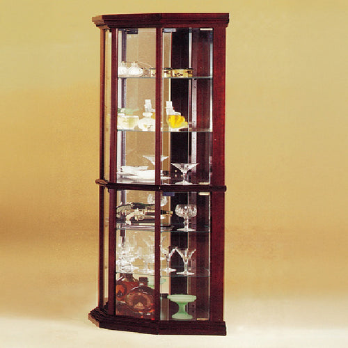 ACME 02347 Huxley Corner Curio Cabinet, Cherry