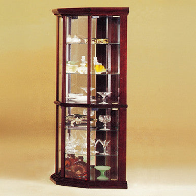 ACME 02347 Huxley Corner Curio Cabinet, Cherry