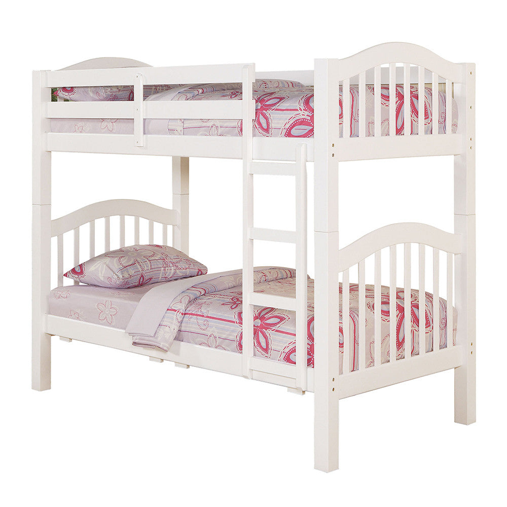 ACME 02354 Heartland Twin Bunk Bed, White (1Set/2Ctn)
