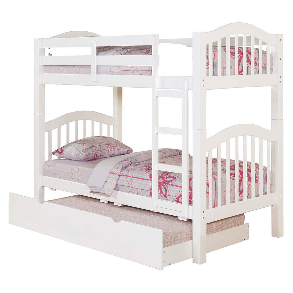 ACME 02354 Heartland Twin Bunk Bed, White (1Set/2Ctn)