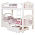 ACME 02354 Heartland Twin Bunk Bed, White (1Set/2Ctn)