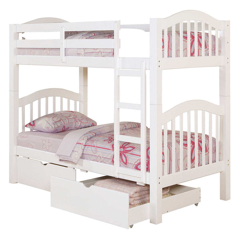 ACME 02354 Heartland Twin Bunk Bed, White (1Set/2Ctn)