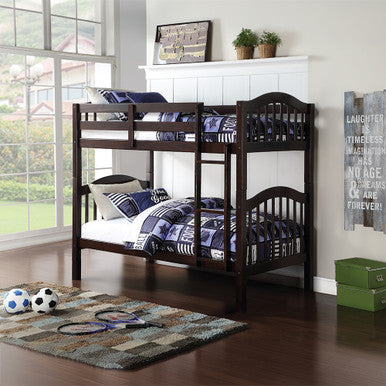 ACME 02554 Heartland Twin Bunk Bed, Espresso (1Set/2Ctn)