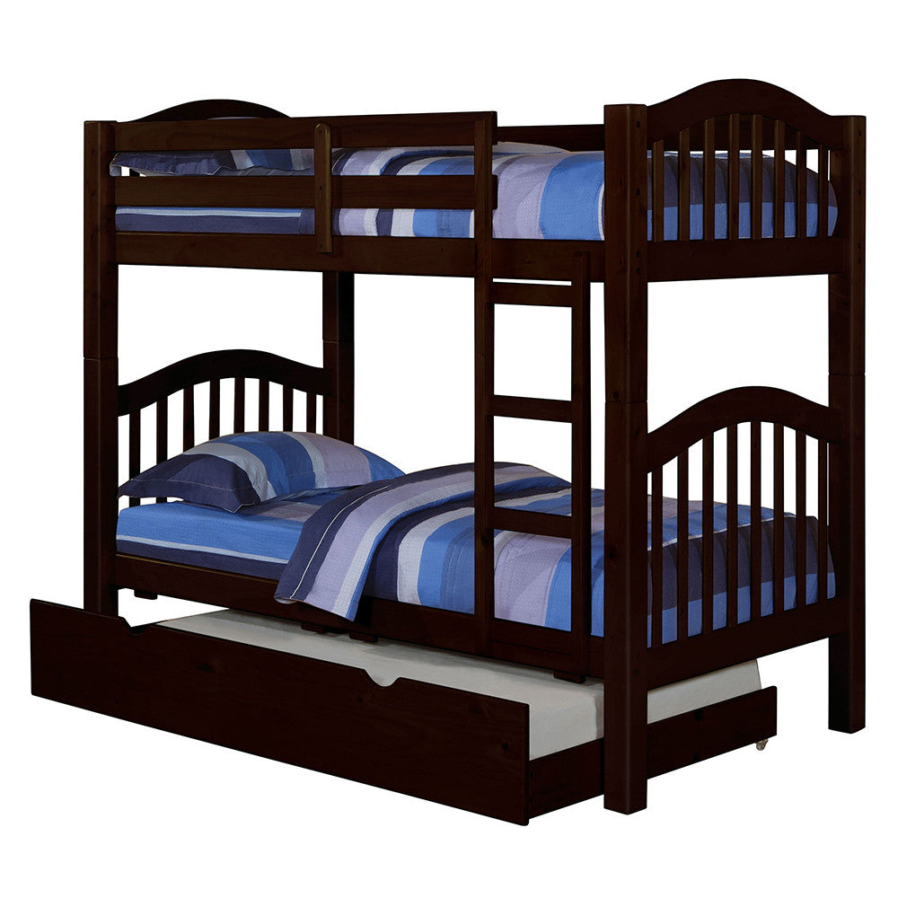 ACME 02554 Heartland Twin Bunk Bed, Espresso (1Set/2Ctn)