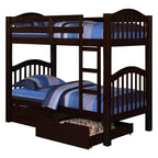 ACME 02554 Heartland Twin Bunk Bed, Espresso (1Set/2Ctn)