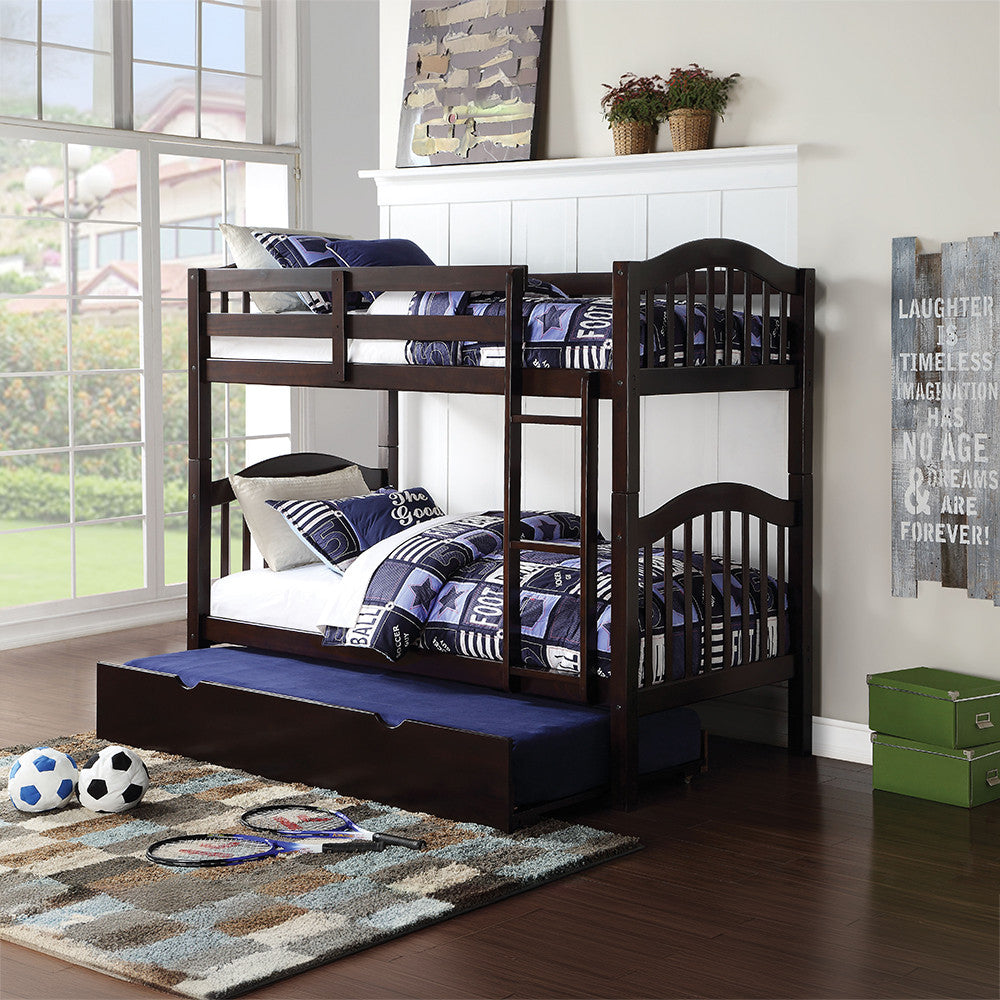 ACME 02554 Heartland Twin Bunk Bed, Espresso (1Set/2Ctn)