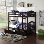 ACME 02554 Heartland Twin Bunk Bed, Espresso (1Set/2Ctn)