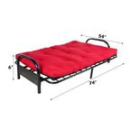 ACME 02806 Nabila Full Futon Mattress, 6"H, Red & Black