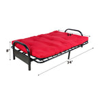 ACME 02812 Nabila Full Futon Mattress, 8"H, Red & Black