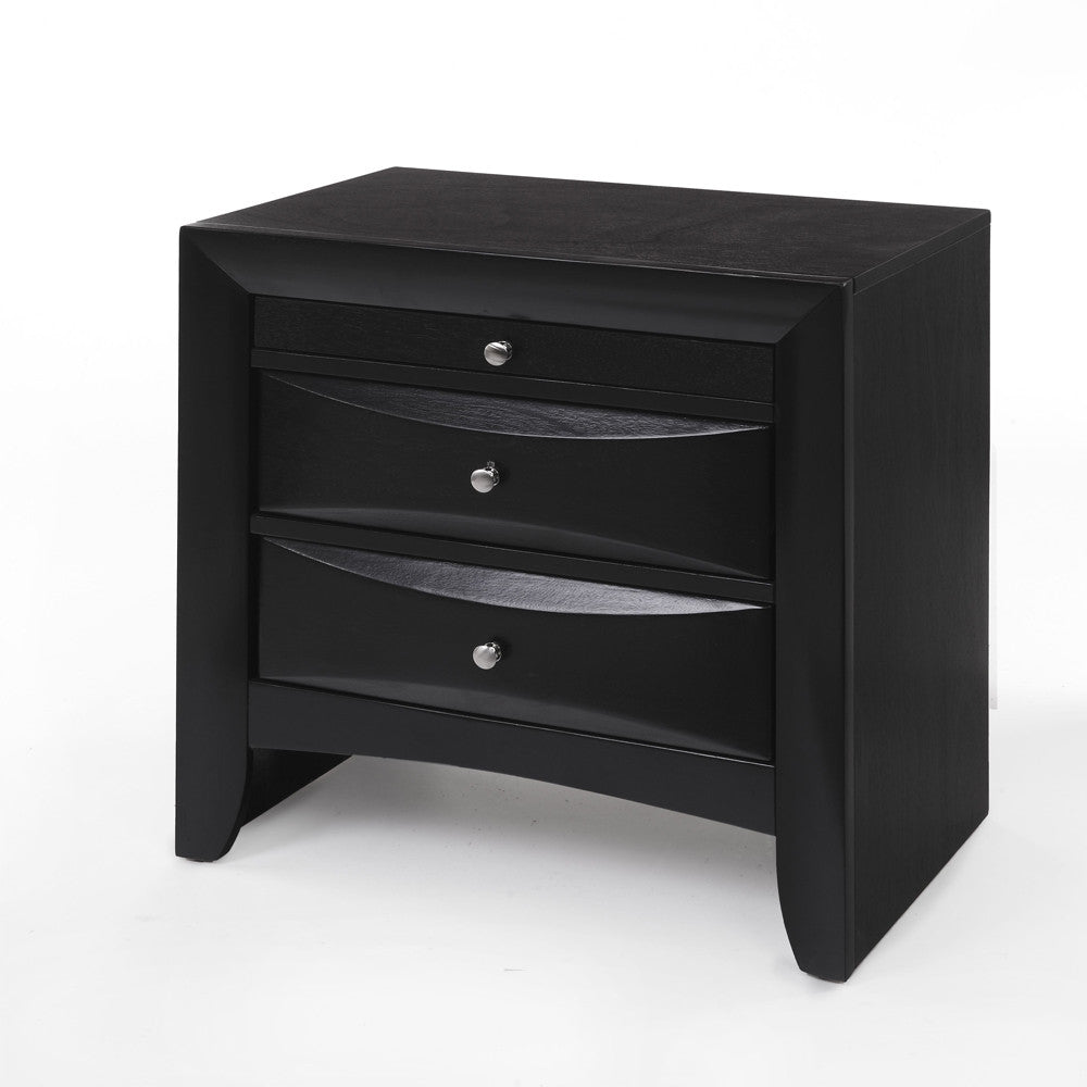 ACME 04163 Ireland Nightstand, Black