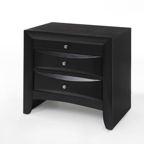 ACME 04163 Ireland Nightstand, Black