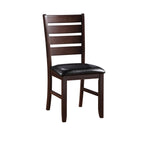 ACME 04624 Urbana Side Chair (Set-2), Black PU & Cherry  1
