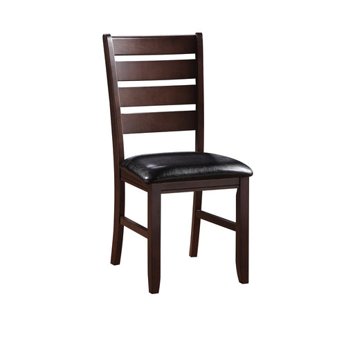ACME 04624 Urbana Side Chair (Set-2), Black PU & Cherry  1