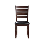 ACME 04624 Urbana Side Chair (Set-2), Black PU & Cherry  2