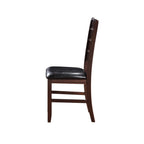 ACME 04624 Urbana Side Chair (Set-2), Black PU & Cherry  3