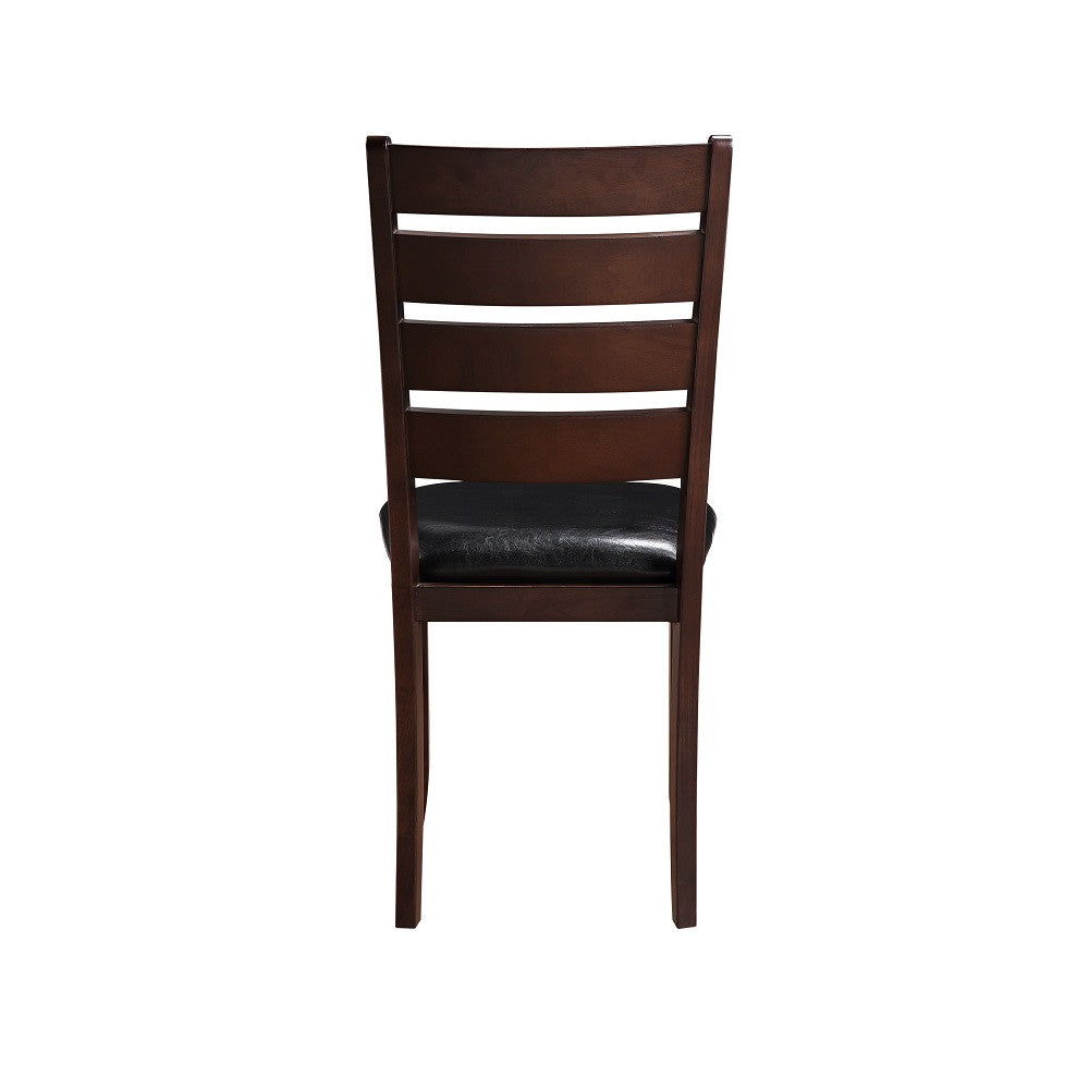 ACME 04624 Urbana Side Chair (Set-2), Black PU & Cherry  4