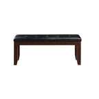ACME 04625 Urbana Bench, Black PU & Cherry