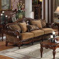 ACME 05495 Dreena Sofa with 5 Pillows, PU & Chenille