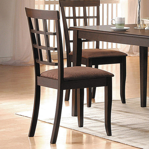 ACME 06851 Cardiff Side Chair (Set-2), Espresso & Dark Brown Microfiber