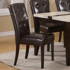 ACME 07054 Danville Side Chair (Set-2), Espresso PU & Walnut
