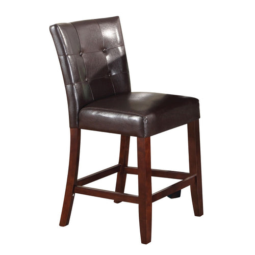 ACME 07055 Danville Counter Height Chair (Set-2), Espresso PU & Walnut
