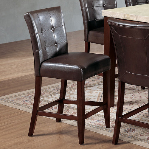 ACME 07055 Danville Counter Height Chair (Set-2), Espresso PU & Walnut
