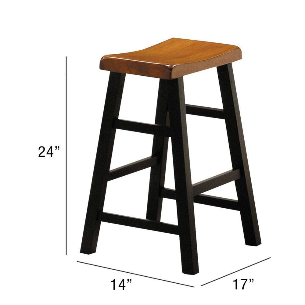 ACME 07285 Gaucho 5 Piece Pack Counter Height Set, Oak & Black