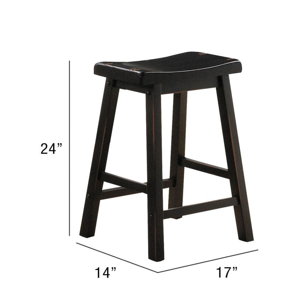 ACME 07288 Gaucho 5 Piece Pack Counter Height Set, Black