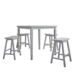 ACME 07289 Gaucho 5 Piece Pack Counter Height Set, White