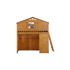 ACME 10160 Tree House Loft Bed, Rustic Oak (1Set/2Ctn)