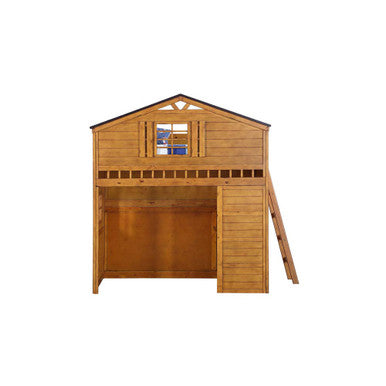 ACME 10160 Tree House Loft Bed, Rustic Oak (1Set/2Ctn)