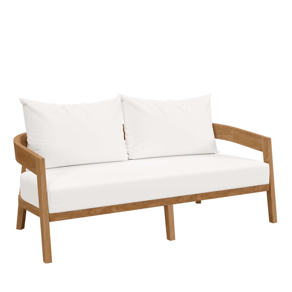 Modway EEI-5601 Brisbane Teak Wood Outdoor Patio Loveseat