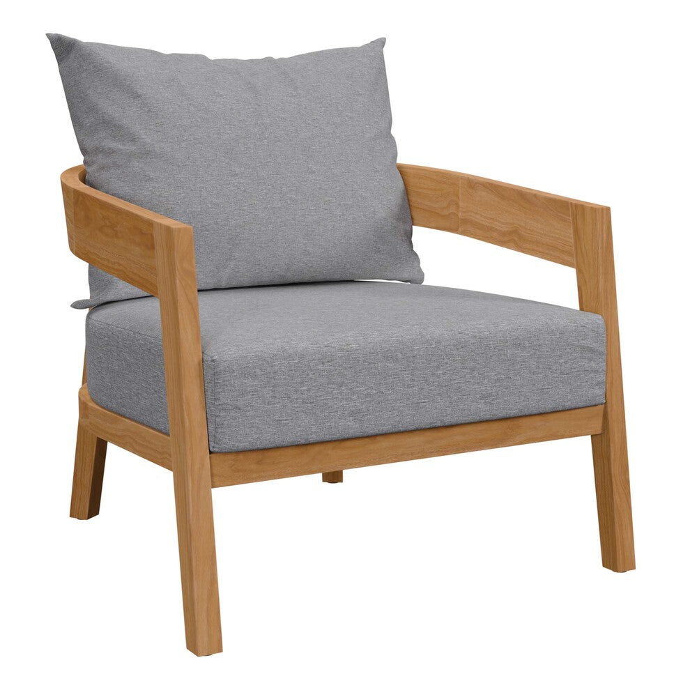 Modway EEI-5602 Brisbane Teak Wood Outdoor Patio Armchair