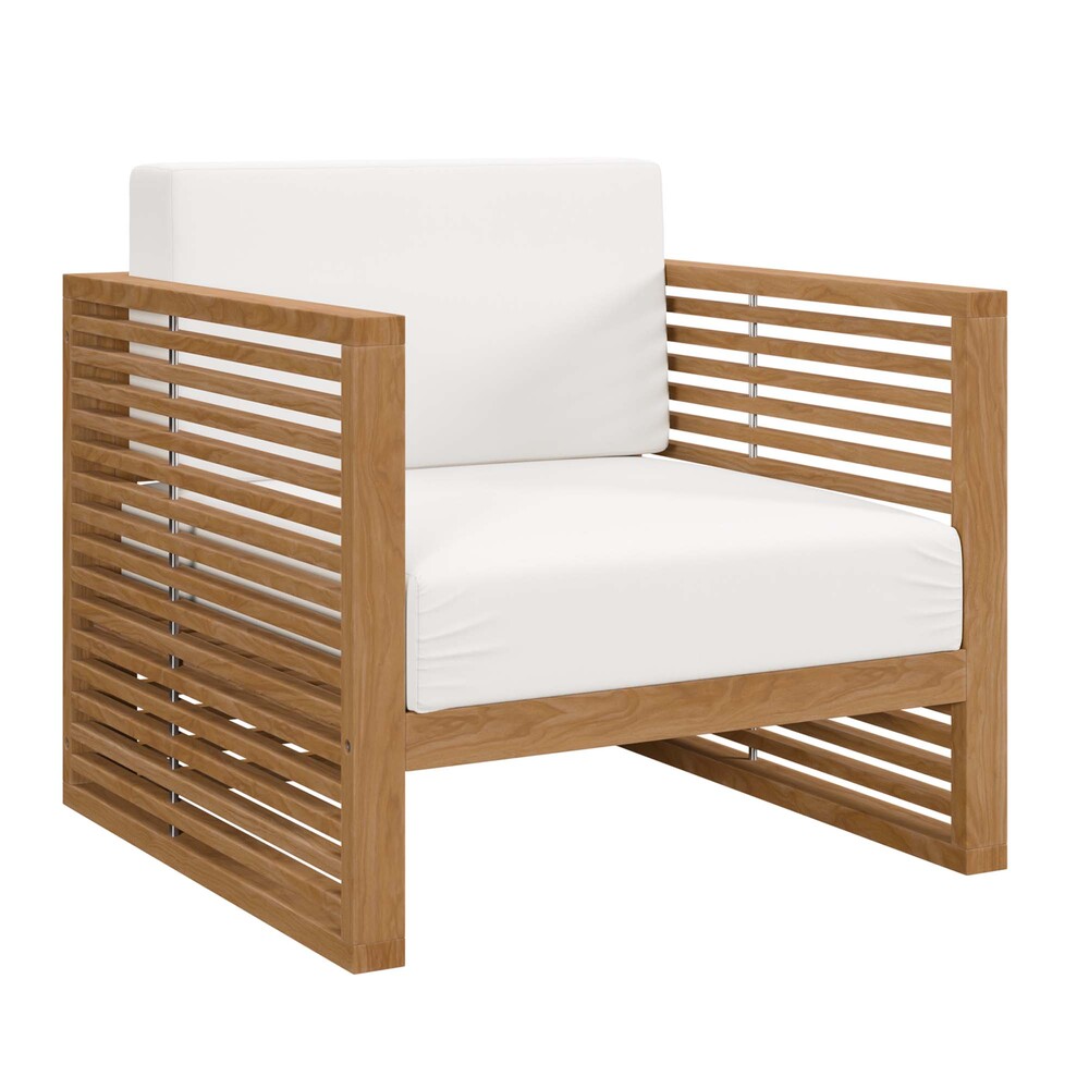 Modway EEI-5606 Carlsbad Teak Wood Outdoor Patio Armchair