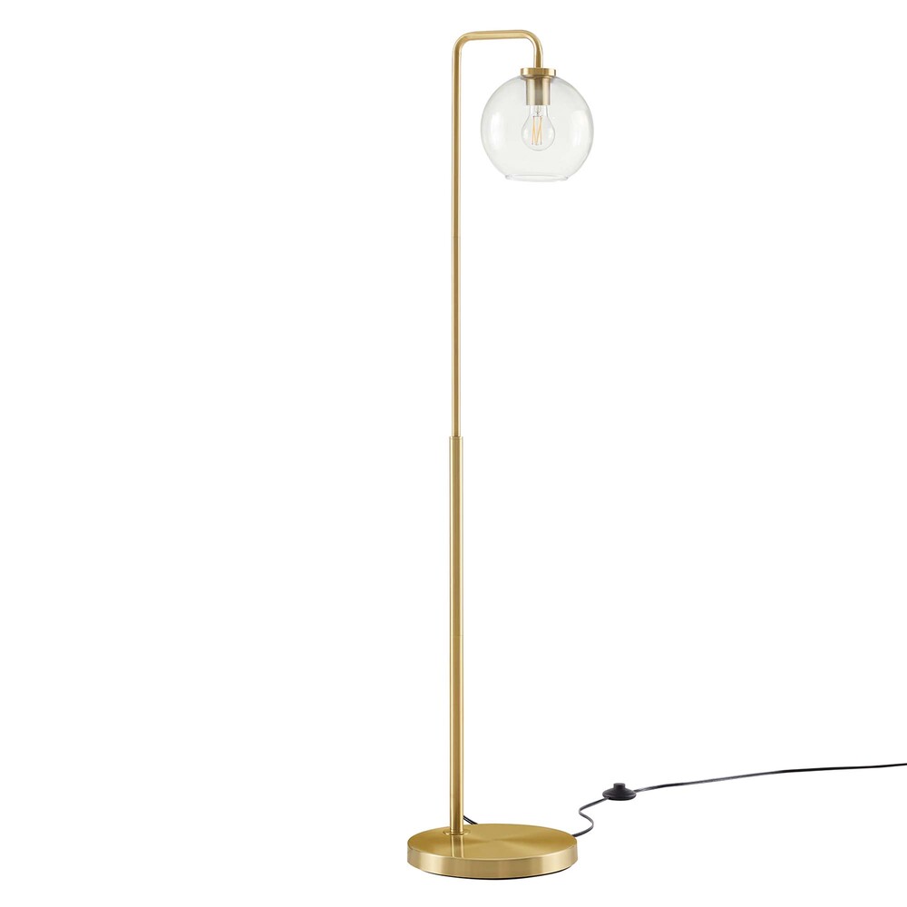 Modway EEI-5616 Silo Glass Globe Glass and Metal Floor Lamp