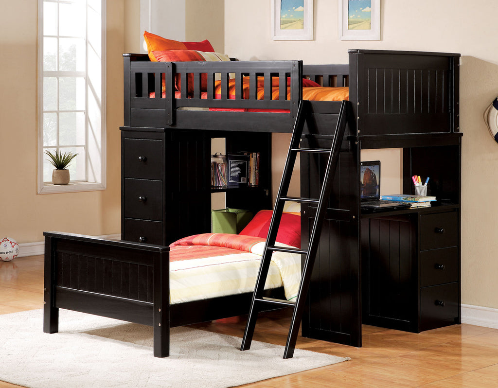 ACME 10988W Willoughby Black Twin Bed