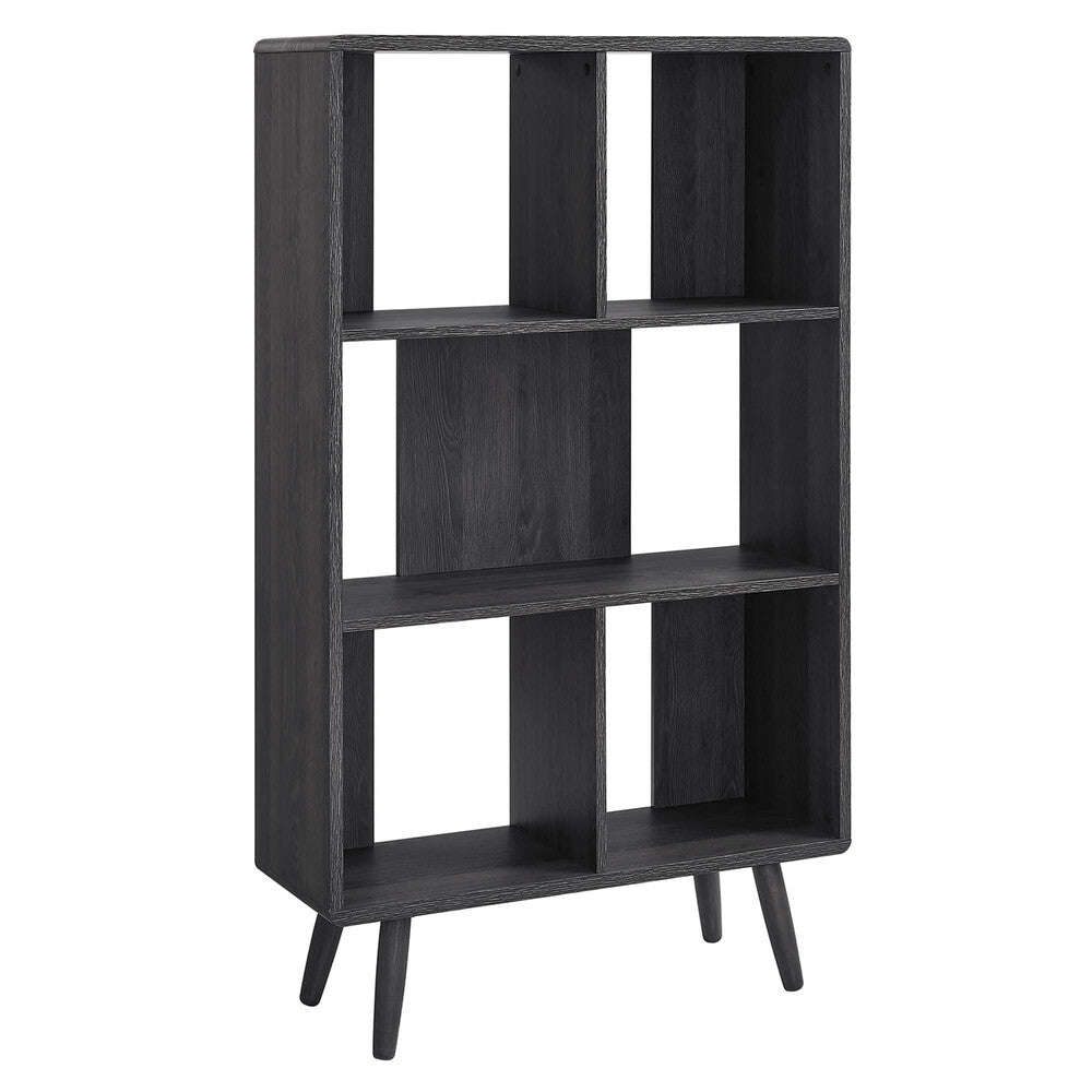 Modway EEI-5743 Transmit 5 Shelf Wood Grain Bookcase